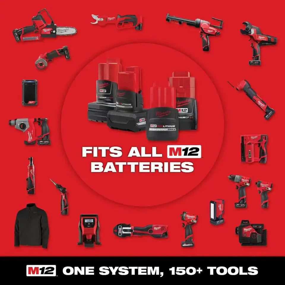 Milwaukee M12/M18 6-Port Sequential Rapid Battery Charger Multi-Voltage OEM