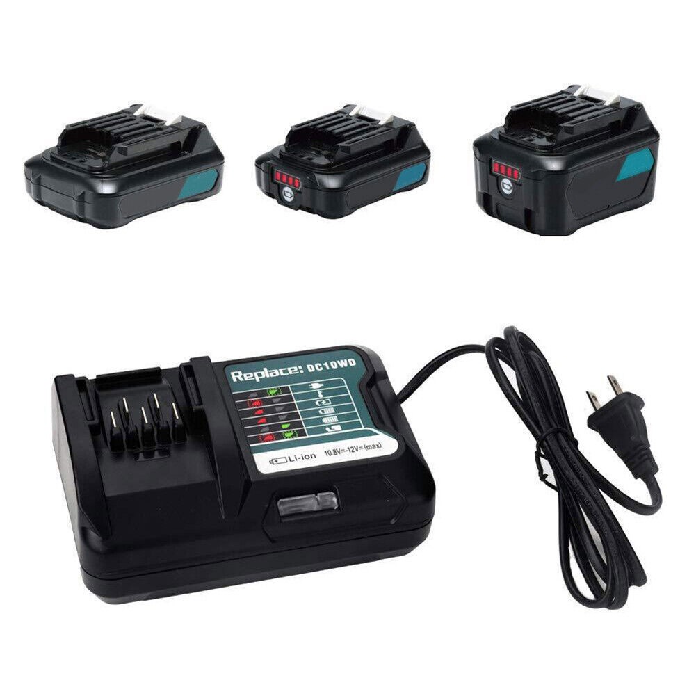 Charger for Makita 10.8V 12V DC10WD BL1016 BL1021B BL1041B FD05 Li-ion Battery