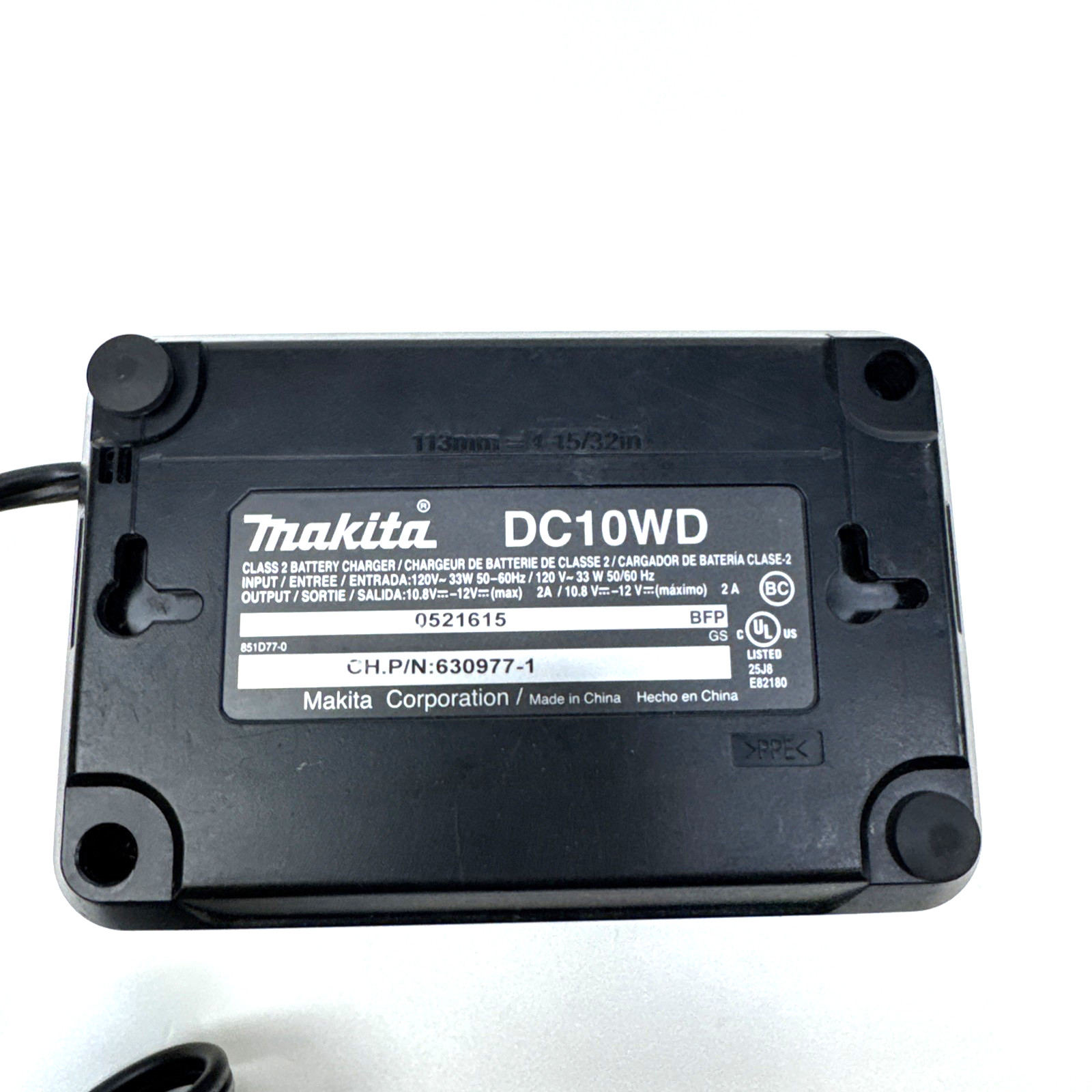 Makita DC10WD CXT 12V Li-Ion Charger, Black/Blue (Tested)
