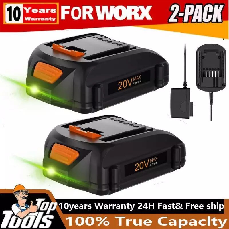 2Pack For WORX 20 Volt MAX Extend Lithium Battery WA3520 WA3525 WA3575 WG155 US