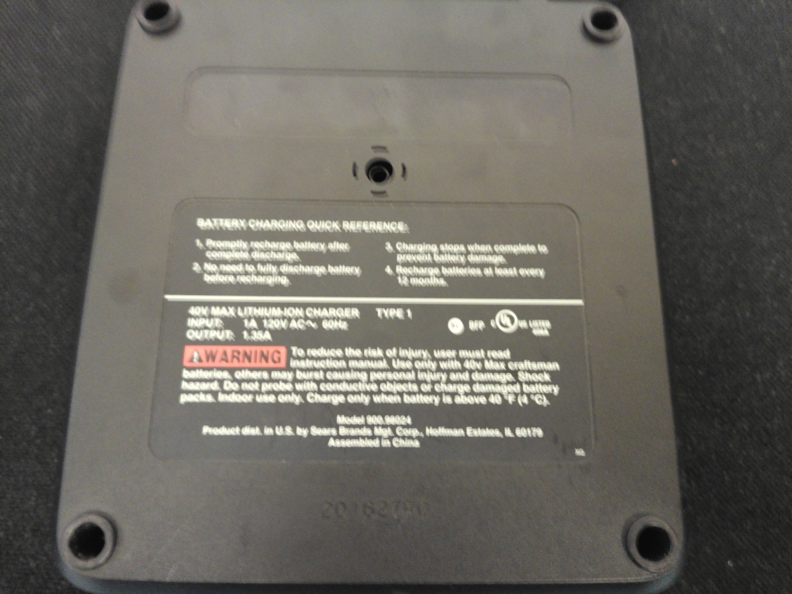 40 Volt Charger Lithium-Ion Die Hard