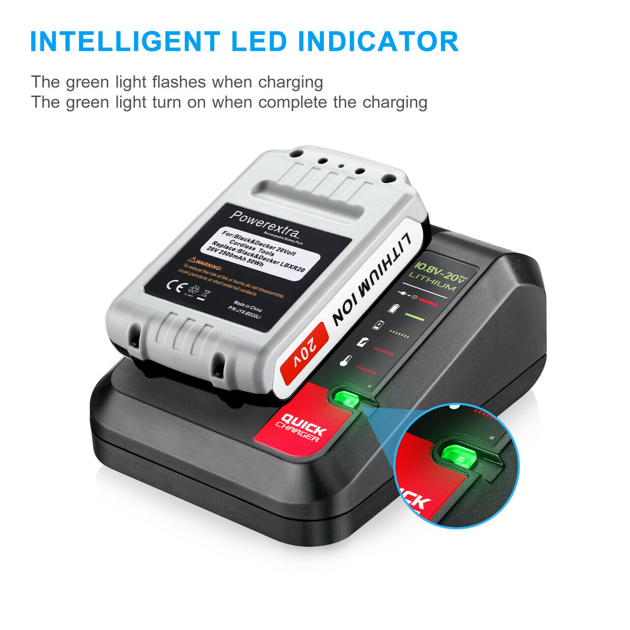 New PCC692L 20V MAX Lithium Battery Charger For Black & Decker and Porter Cable