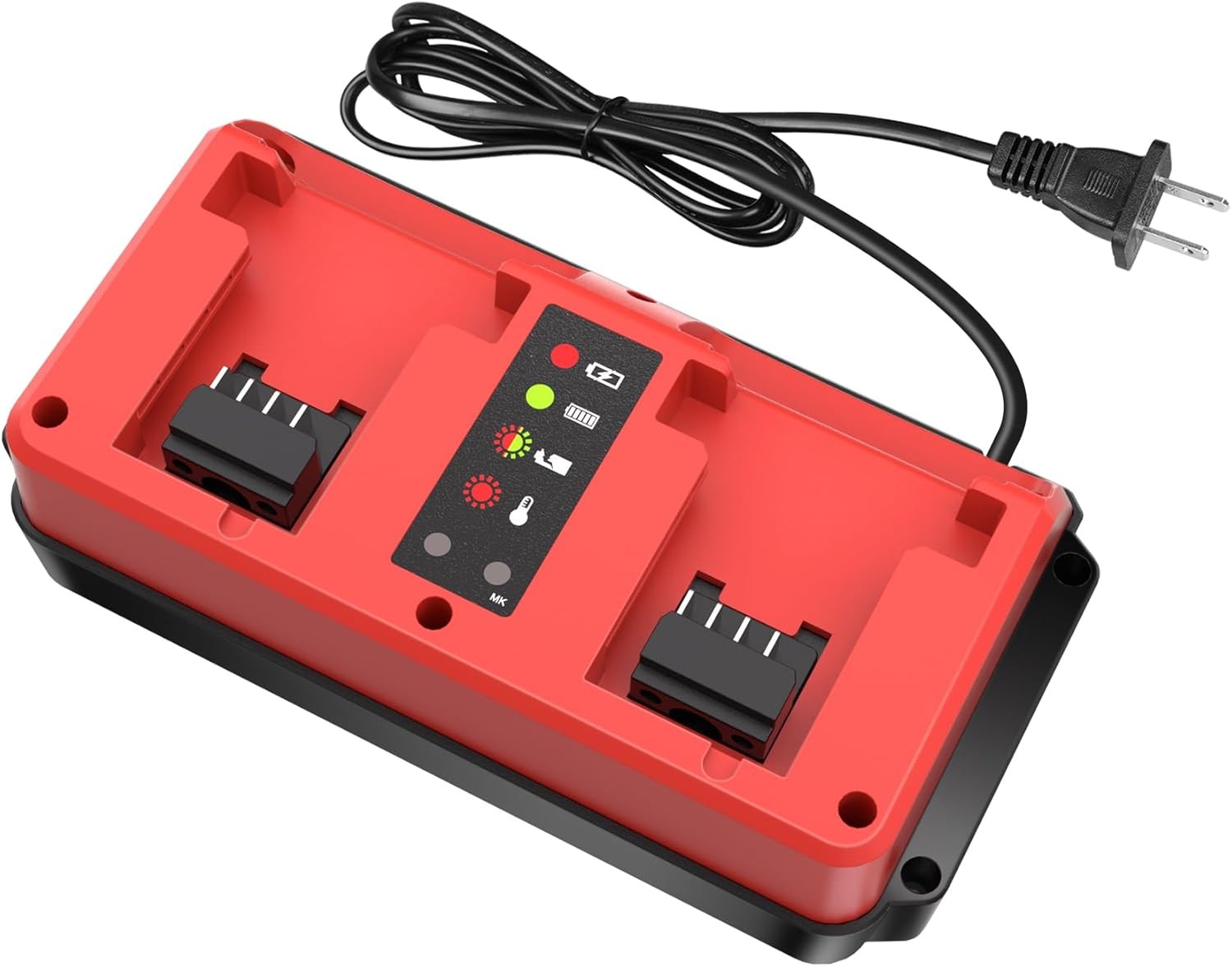 18V Battery Charger Dual Ports Charging Station for Milwaukee 18V Li-Ion Battery