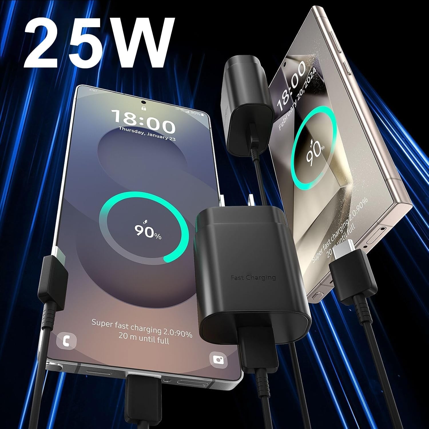 25W USB C Charger, Fast Charging Block, Type-C Power Adapter. The Mobile Phone C
