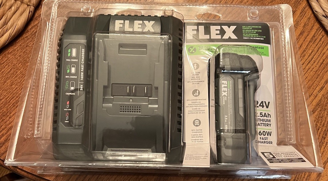 Flex 24v Starter Kit (w/ 2.5Ah Li-ion Battery & 160W Fast Charger) FX0411-1A