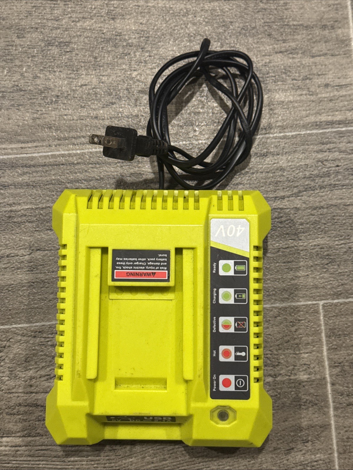 Ryobi OP408VNM 40V Lithium-Ion battery charger