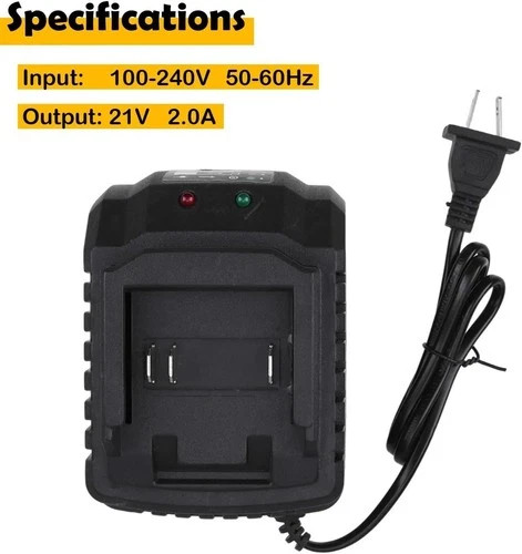 21V Battery Charger Universal Charger Portable Electric Tool Charging Station US