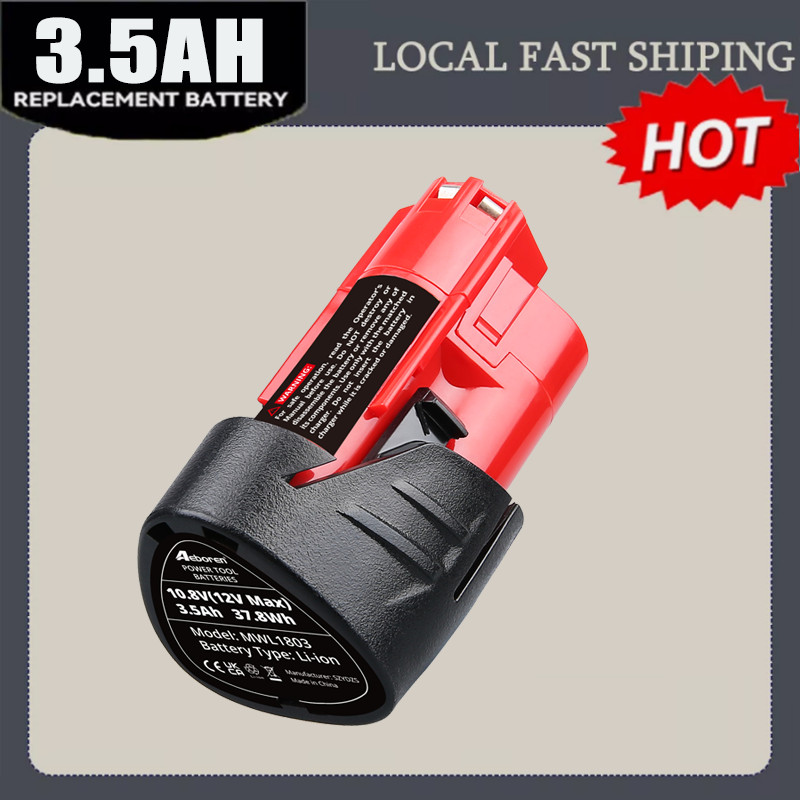 3.5Ah 12V For Milwaukee For M12 LITHIUM Extended Capacity Battery 48-11-2460 US