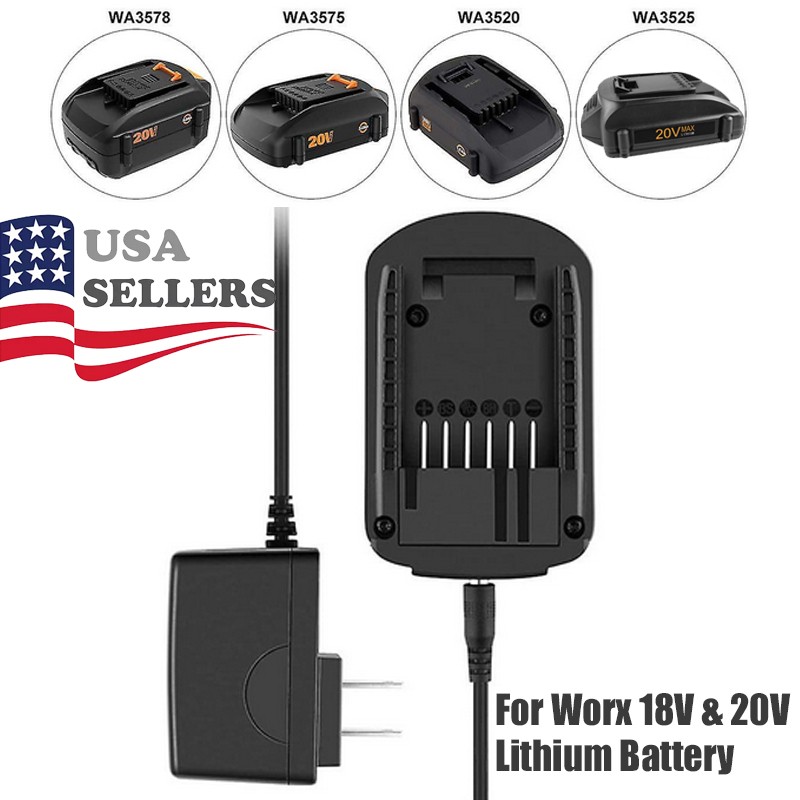 WA3732 WORX Rapid Charger for 18V 20V Li-Ion Battery 3 to 5 Hour WA3525 WA3520 #
