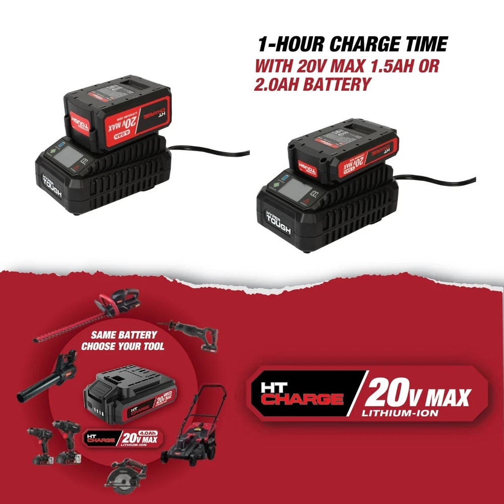 Hyper Tough Fast Charger for 20V Max Lithium-Ion Batteries