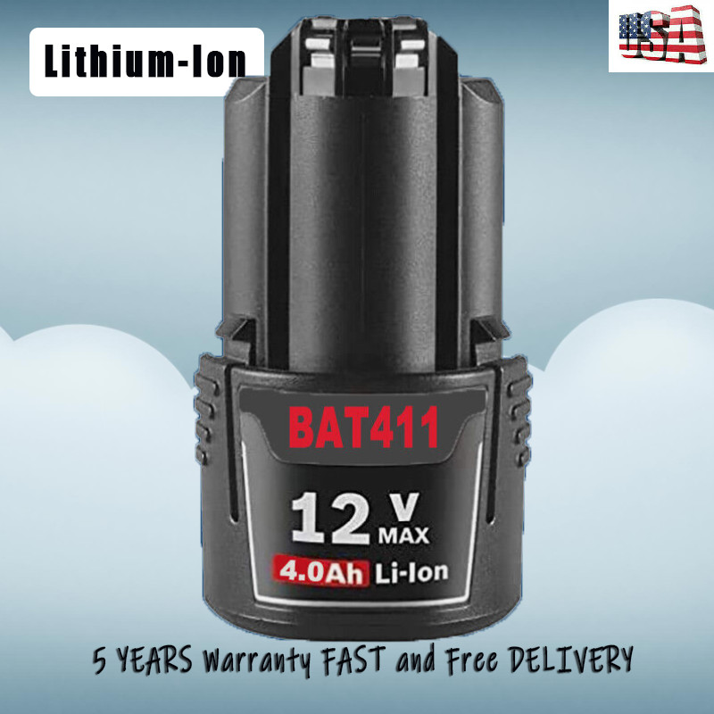 12V 4800mAh Lithium-ion Battery For Bosch BAT411 BAT412 BAT414 GSR GDR GSB GWI