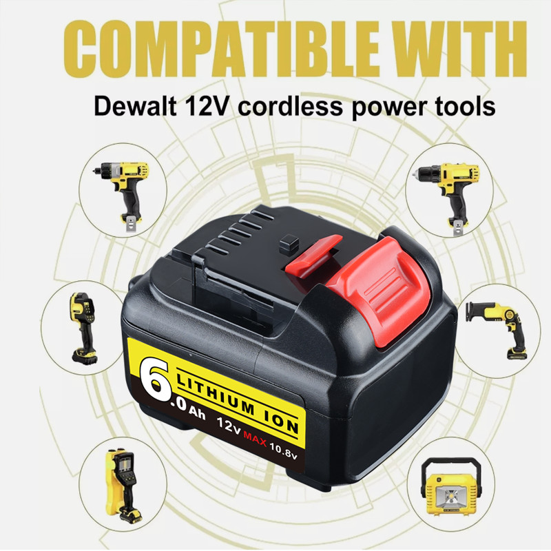 Pack 12V 12Volt Lithium-ion Battery for Aeboren DCB127-2 DCB120 DCB121 3.0Ah 6AH