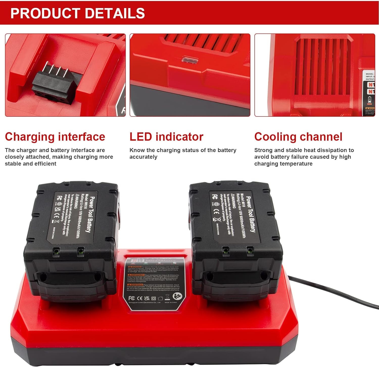 Charger For Milwaukee For M18 For M12 48-11-1822 F18V Rapid Charger RA