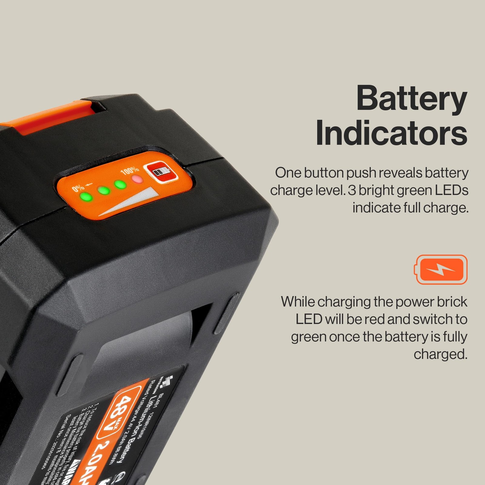 SuperHandy 48V 2Ah Battery – 88.8Wh Lithium-Ion 5 x 3.75 x 2 inches, Black