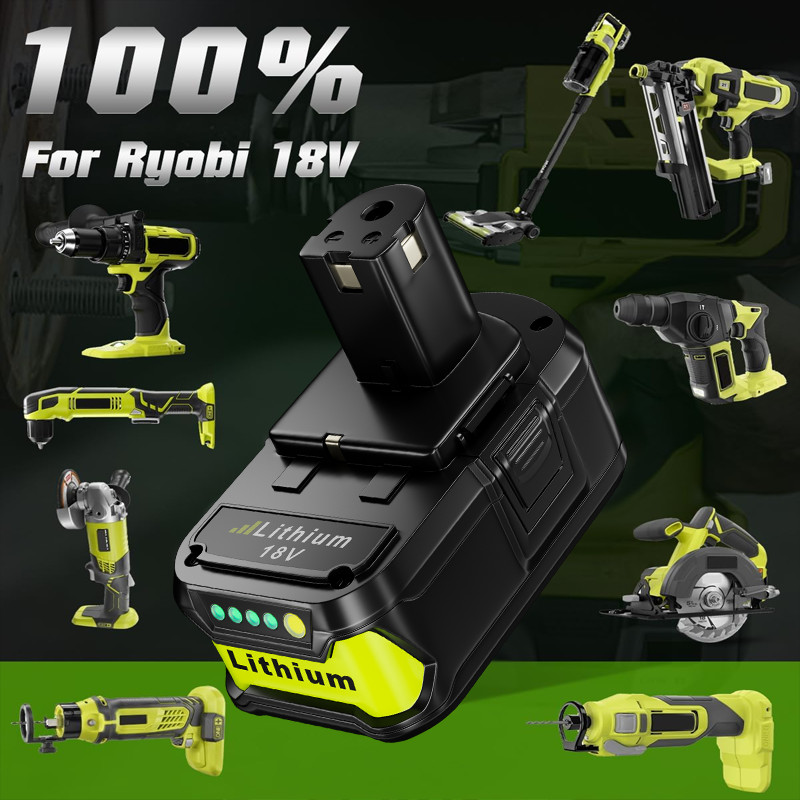 1Pack For RYOBI 18V 8.0Ah Lithium Battery RBL1815 RBL1810 P108 P102 109 /charger