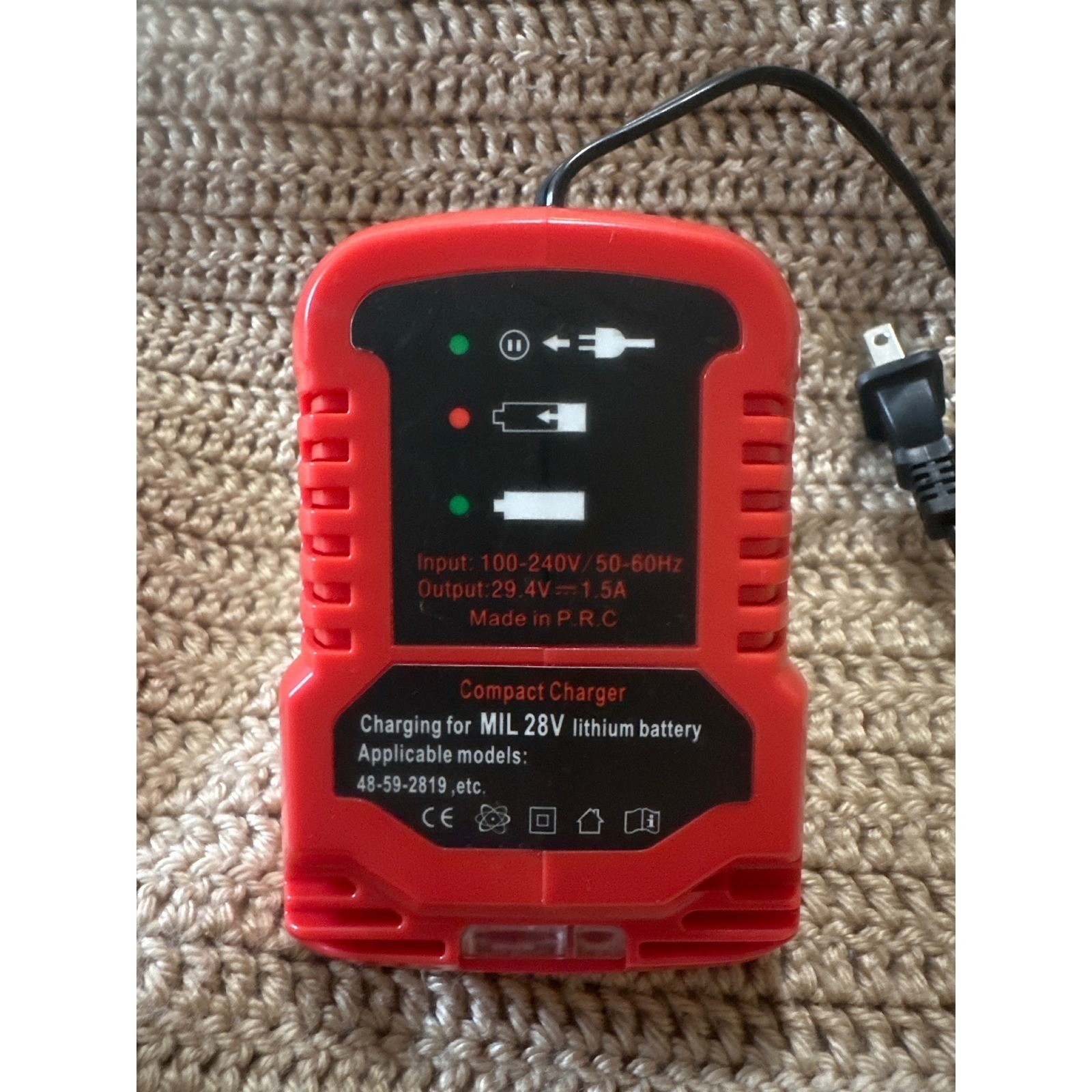 Compact Charger MIL 28V Lithium Battery 48-59-2819 for Milwaukee Cordless Tools