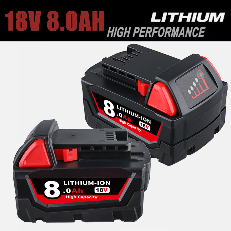 1/2Pack For Milwaukee for M18 Lithium 8.0Ah Extended Capacity Battery 48-11-1860