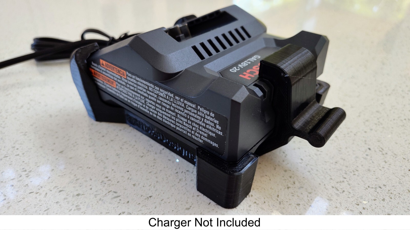 Wall Mount for Bosch GAL 18V-20 Charger (Charger Not Included)
