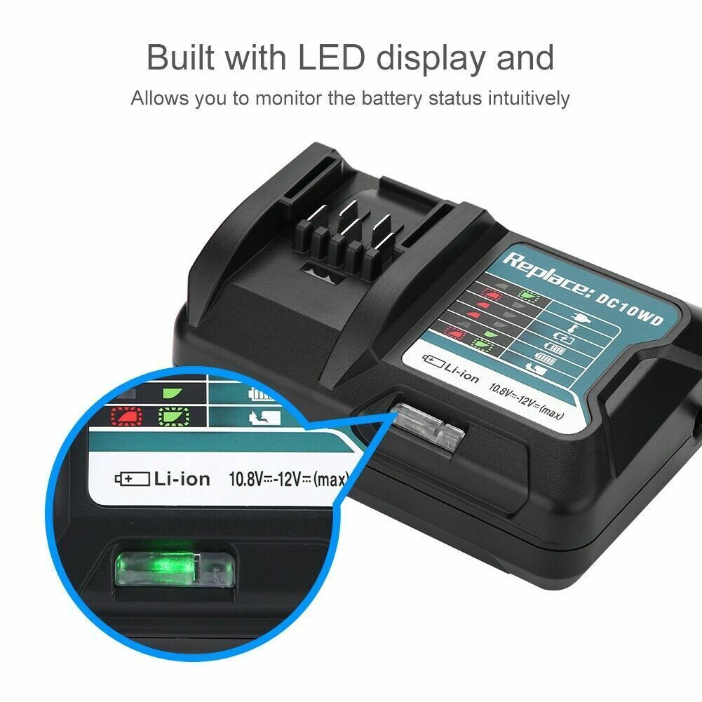 DC10WD Charger For Makita 12V MAX Li-ion Battery Charger BL1041 BL1021 10.8V