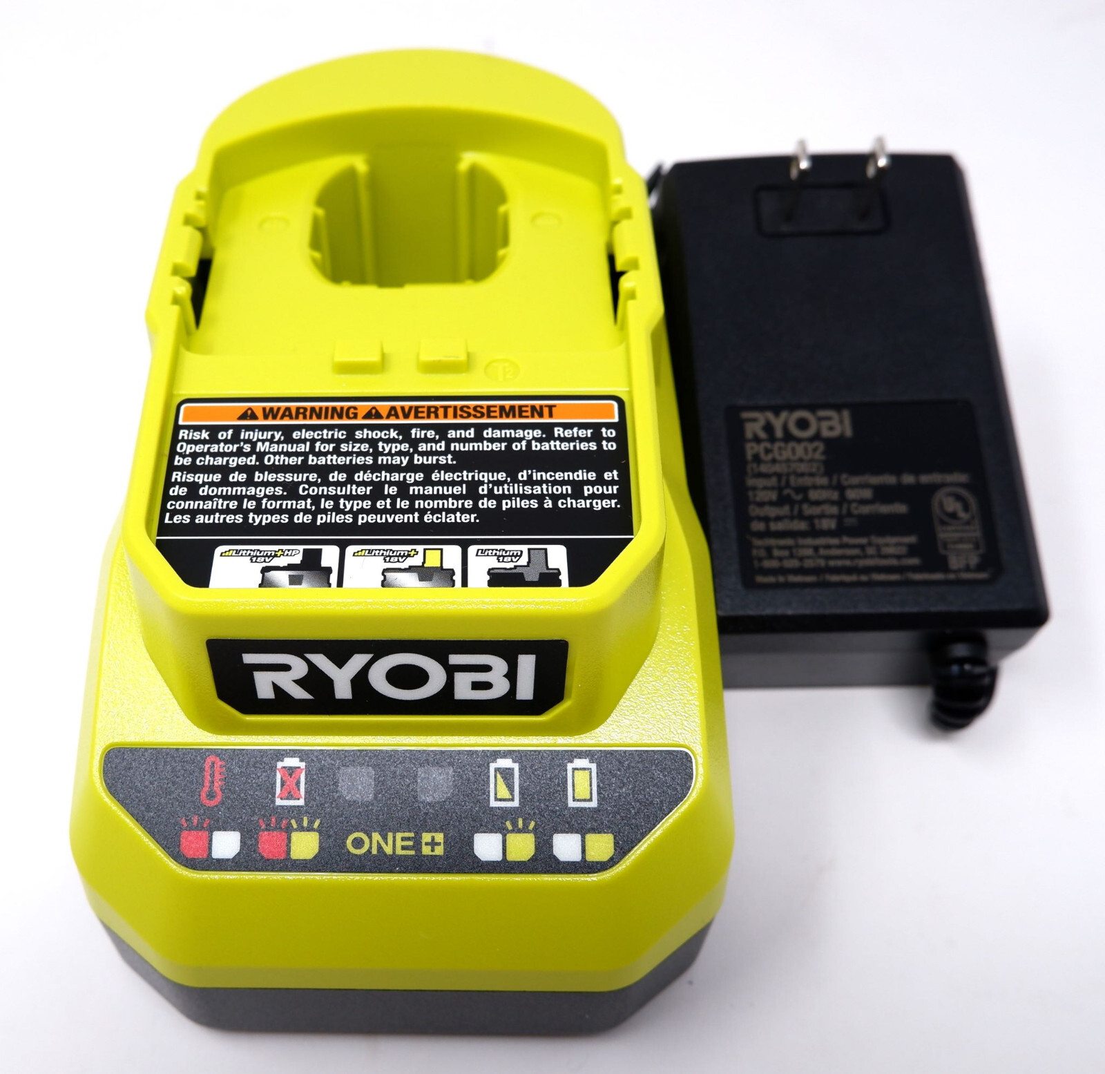 RYOBI ONE+ GENUINE 18V PCG002 2.0A LITHIUM ION BATTERY CHARGER – NEW