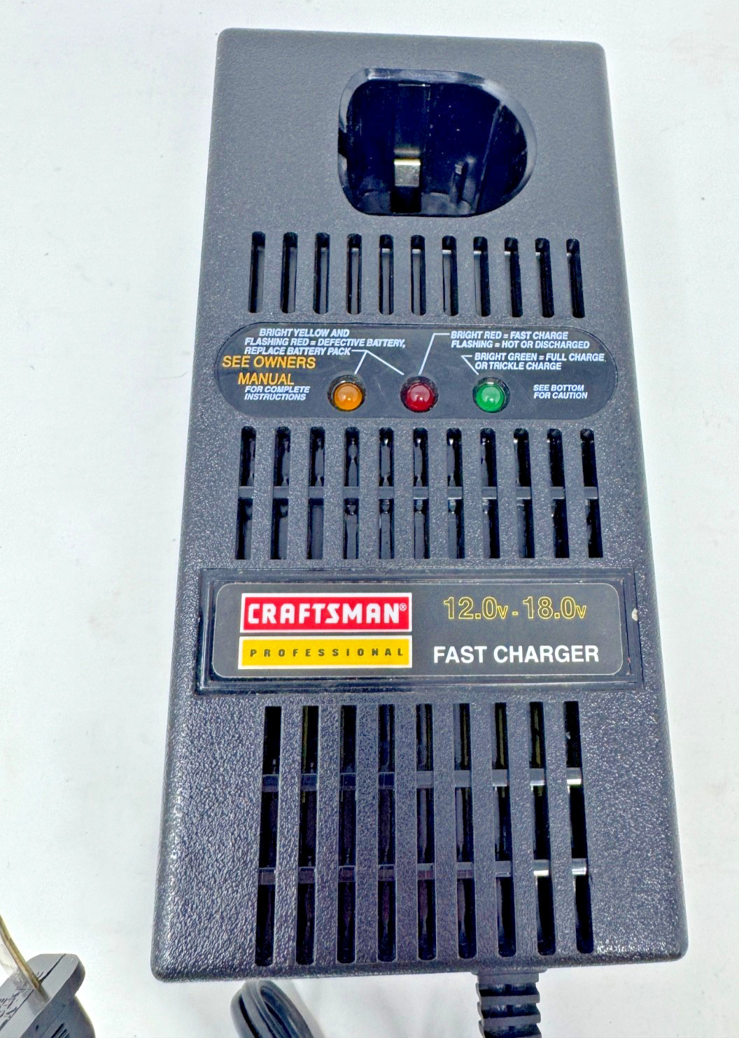 Craftsman Professional 12V-18V Battery Fast Charger Dual Charge 975208-001 Used