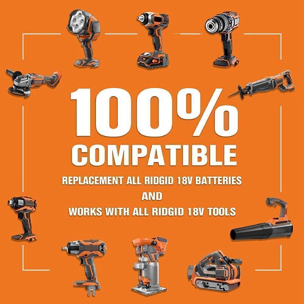 4x 3.0Ah for Ridgid R840085 6Ah Lithium Battery Rigid 18Volt R840087 Power Tool
