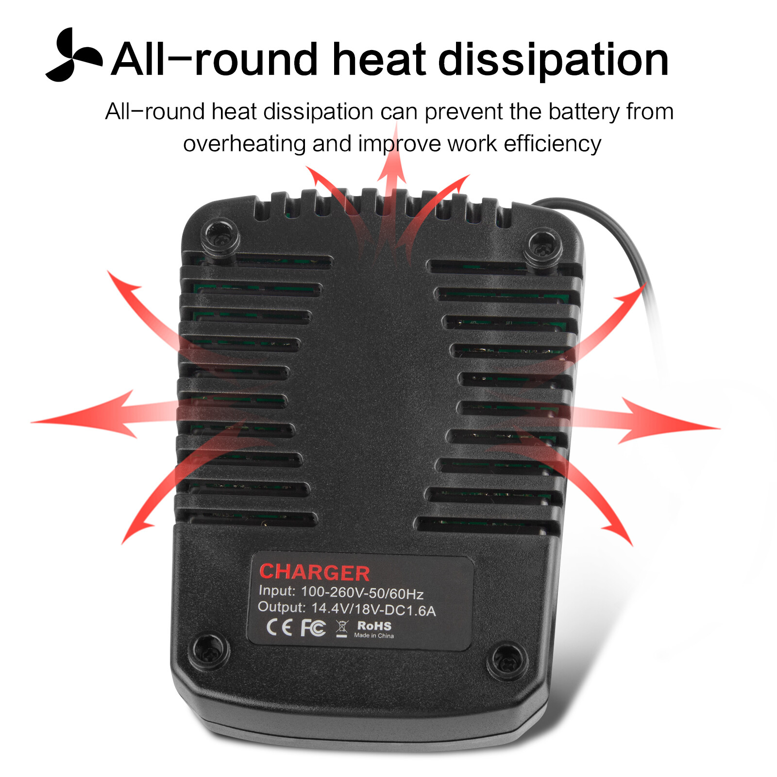 14.4V-18V Li-Ion Battery Charger For Bosch BC660 BAT612 BAT620 BAT609 Power Tool