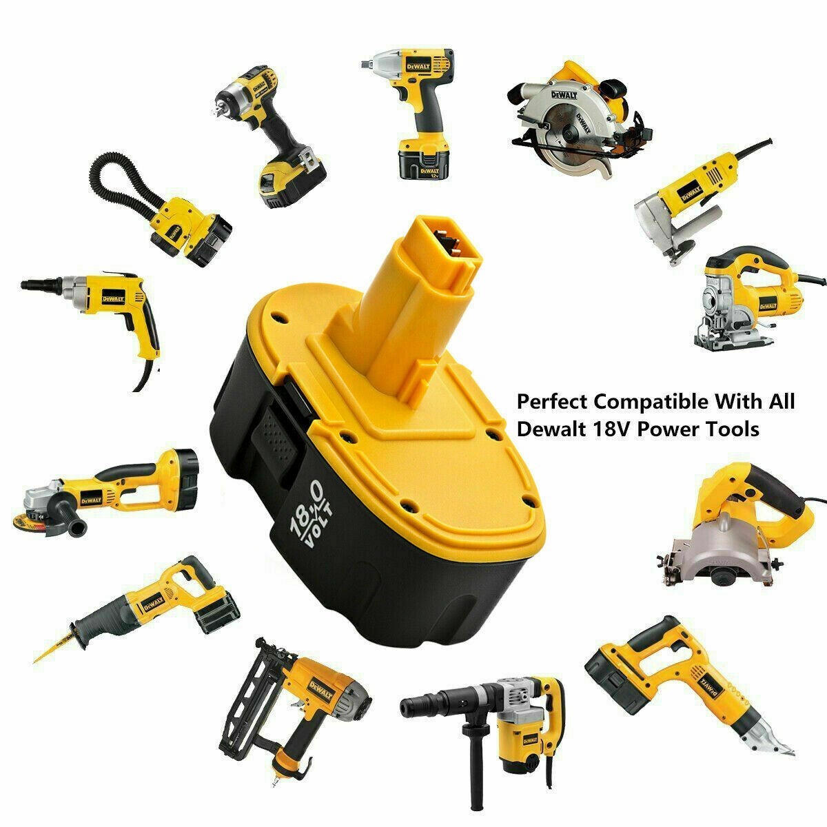 2Pack 18V 18 Volt for Dewalt Battery / Charger DC9096-2 DC9098 DC9099 DC9096