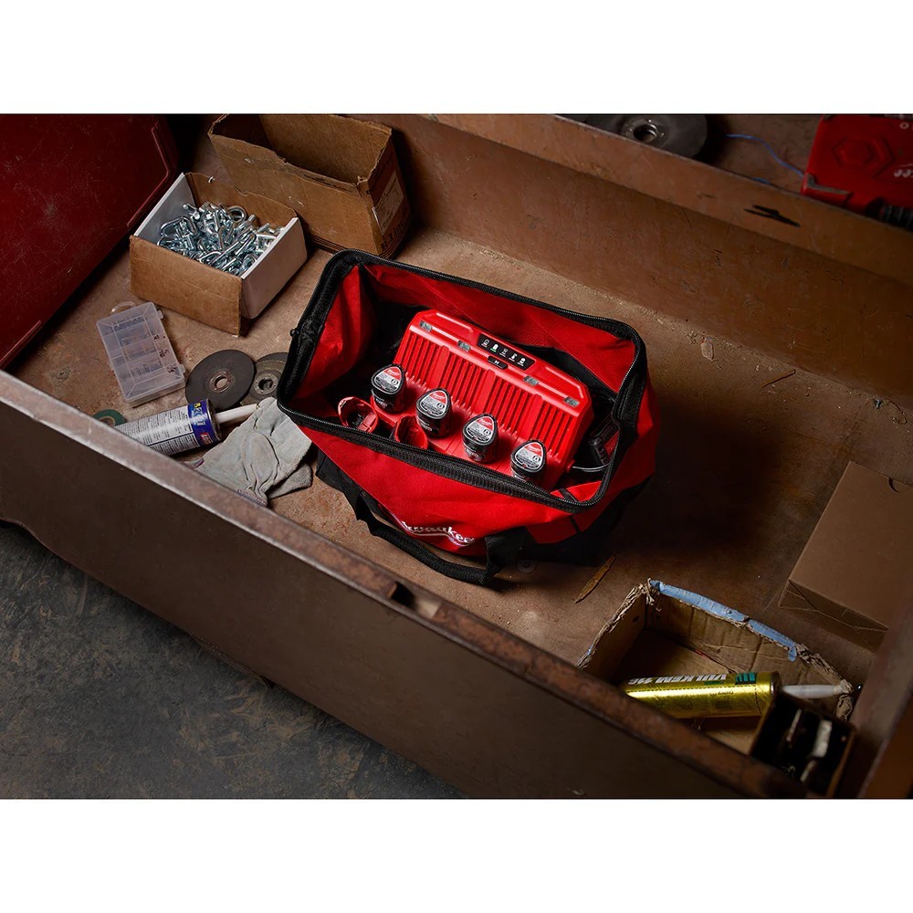 Milwaukee 48-59-1204 M12 12V REDLINK 4-Bay Skip Button Battery Charger New US