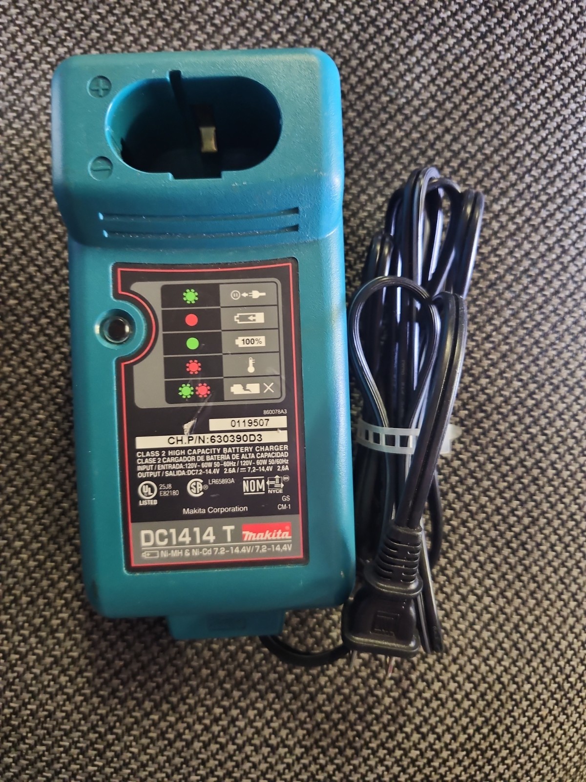 Makita battery charger DC1414T Ni-MH & Ni-Cd 7.2 – 14.4v