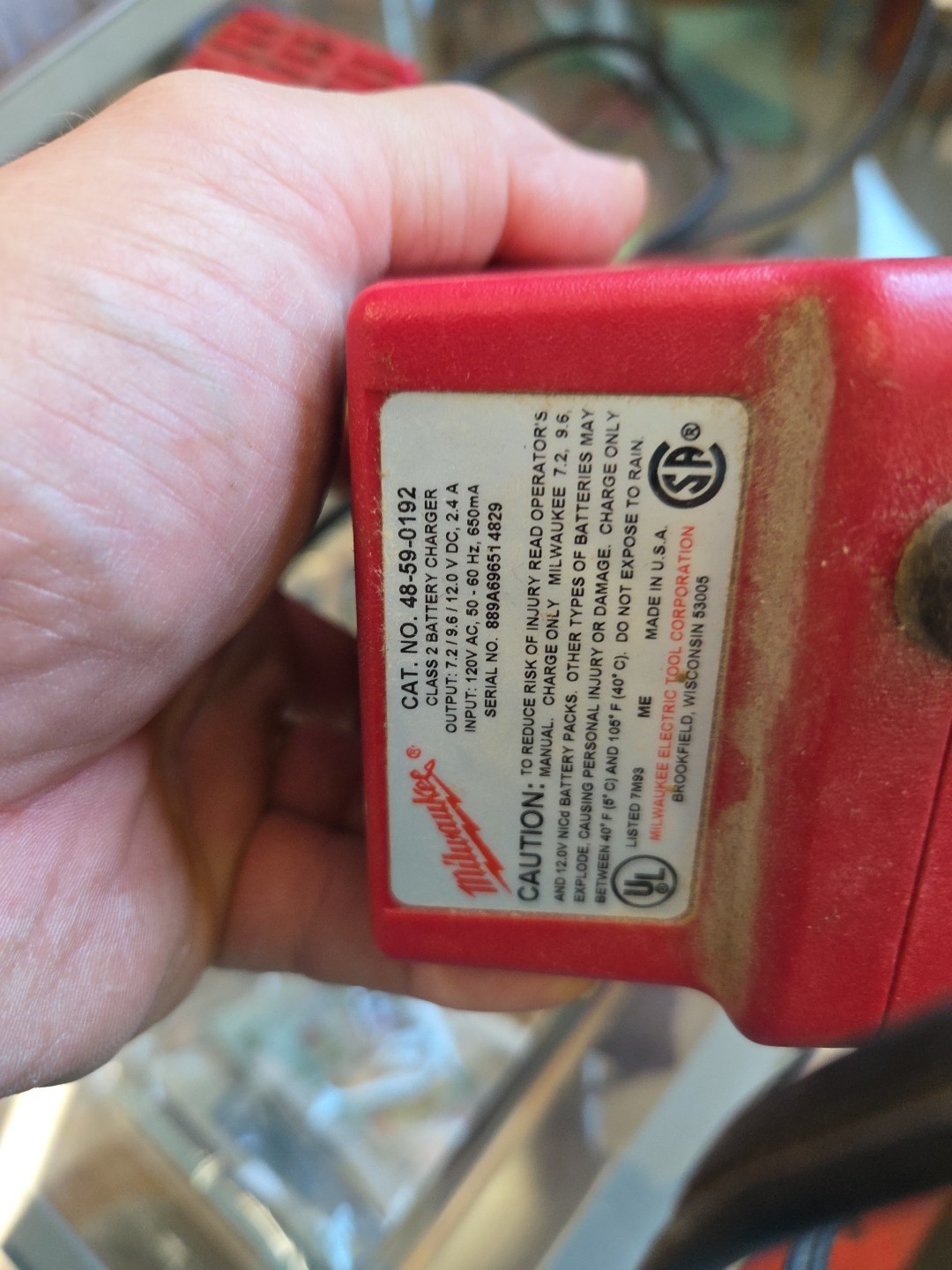 2 Milwaukee Smart Start Battery Charger 48-59-0170 7.2V, 9.6V, 12.0V – UnTested