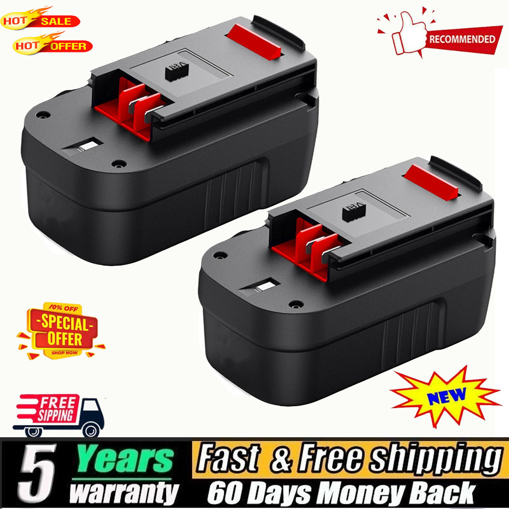 2Pack HPB18 For BLACK&DECKER 18V 18 Volt NI-Mh 4.8Ah Battery HPB18-OPE 244760-00