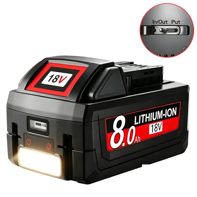 For Milwaukee for M18 Extended Lithium 8.0Ah LCD Battery /Dual Charger