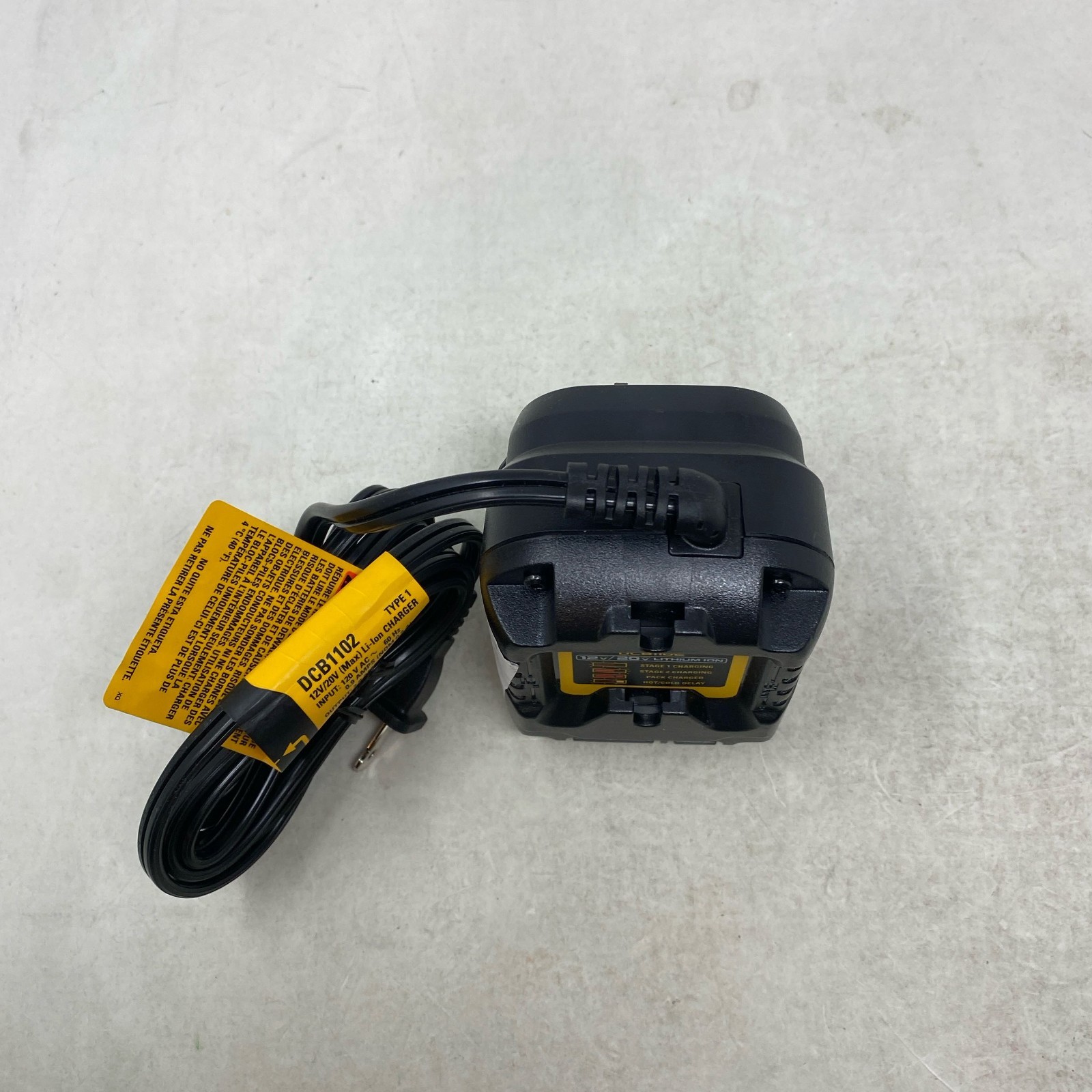 DEWALT DCB1102 12V/20V 2A Multi-Volt Charger, Black/Yellow