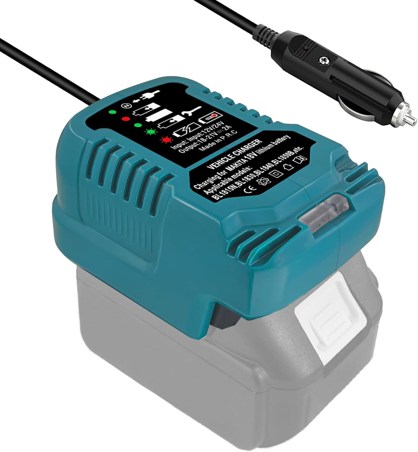 Car Charger for Makita 18V Battery Portable Car Charger Cigarette Lighter Plug