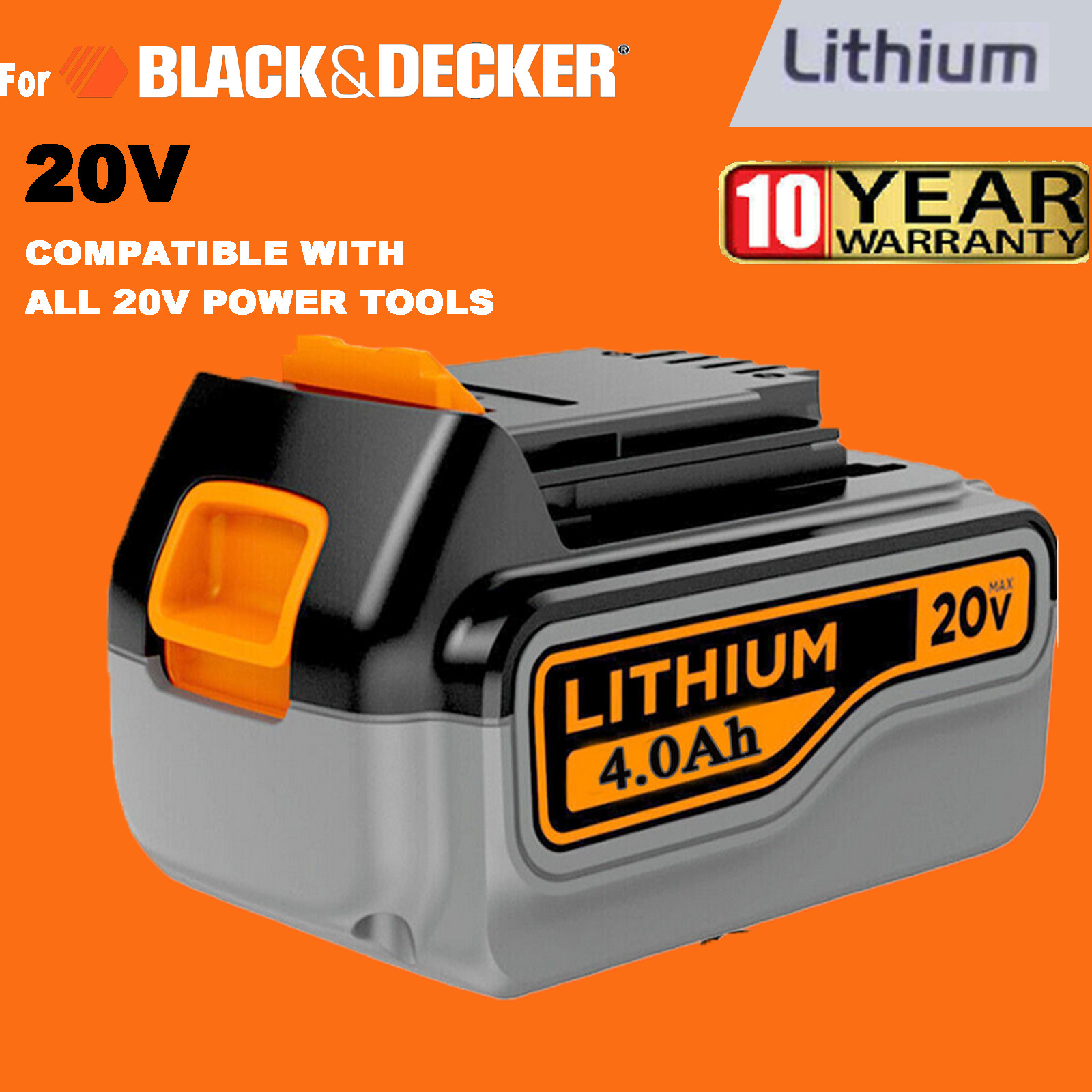 NEW LB2X4020 Battery For BLACK+DECKER LBXR20 20V Lithium LB2X4020-OPE 4.0Ah