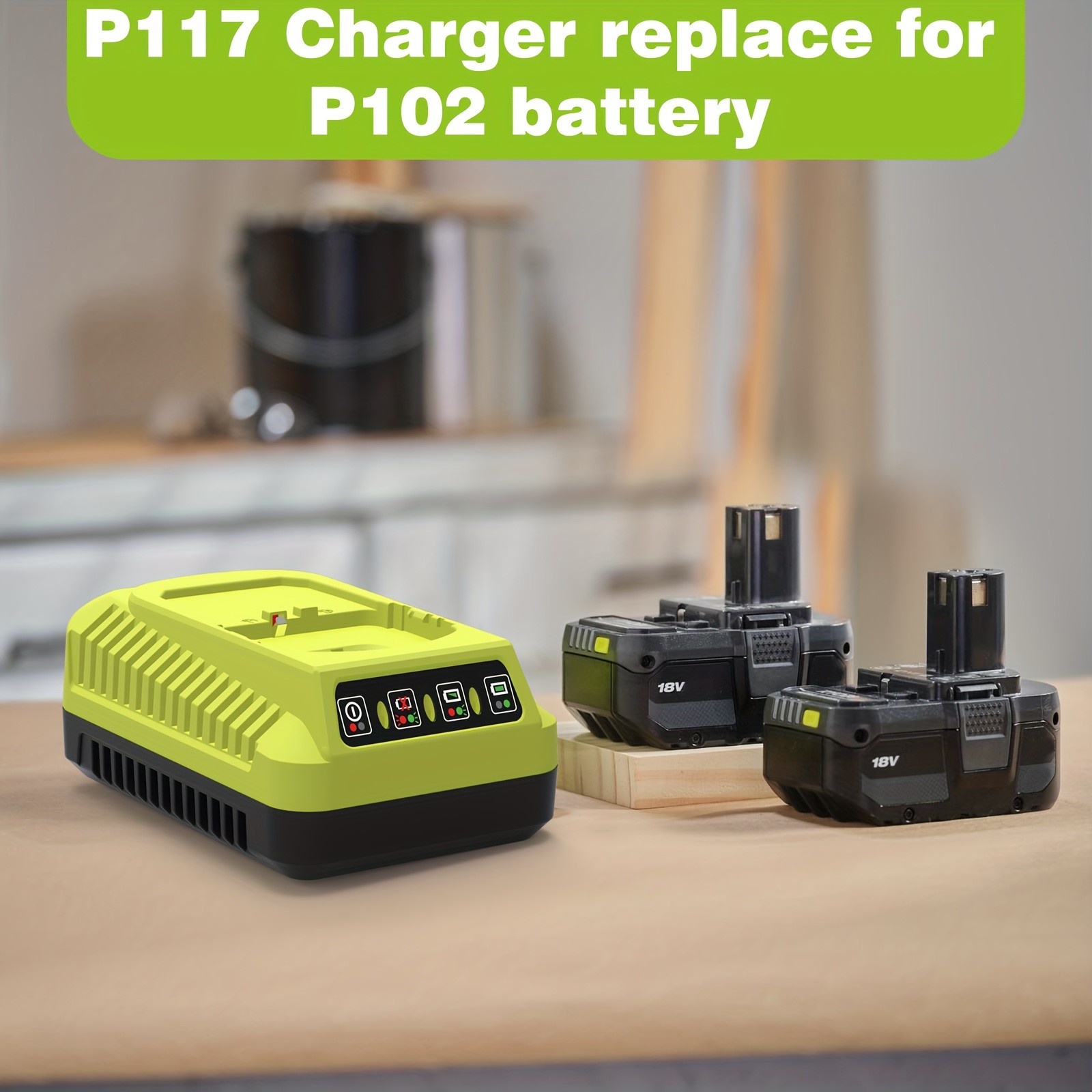 18V Lithium Battery Charger for Ryobi One Plus P117 P108 P107 P102 P103