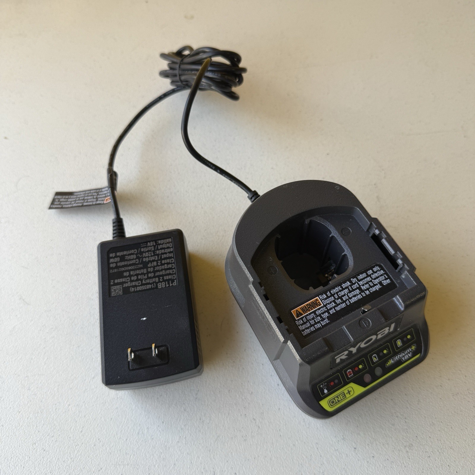 Genuine Ryobi P118B 18V ONE+ Lithium Charger New Open Box