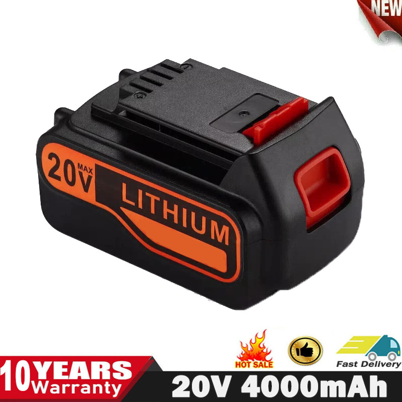 20V 4.0Ah For Black and Decker 20 Volt Lithium Battery LBXR20 LBX20 LB2X4020