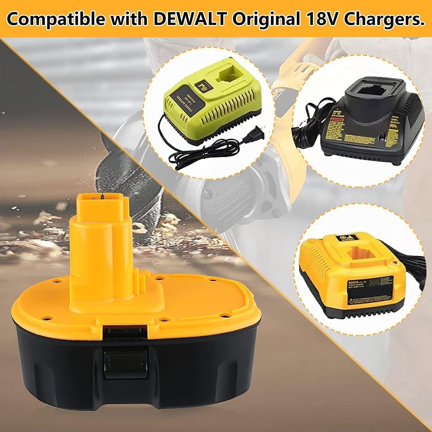 Itechbatt Replacement Battery For Dewalt Dc385 Dc390 Dc759 Dw936 Dw938 Dw056