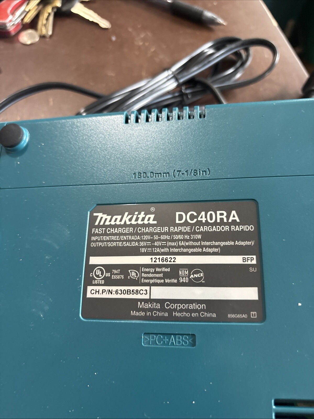 Makita DC40RA 40V Max XGT Rapid Optimum Charger – New