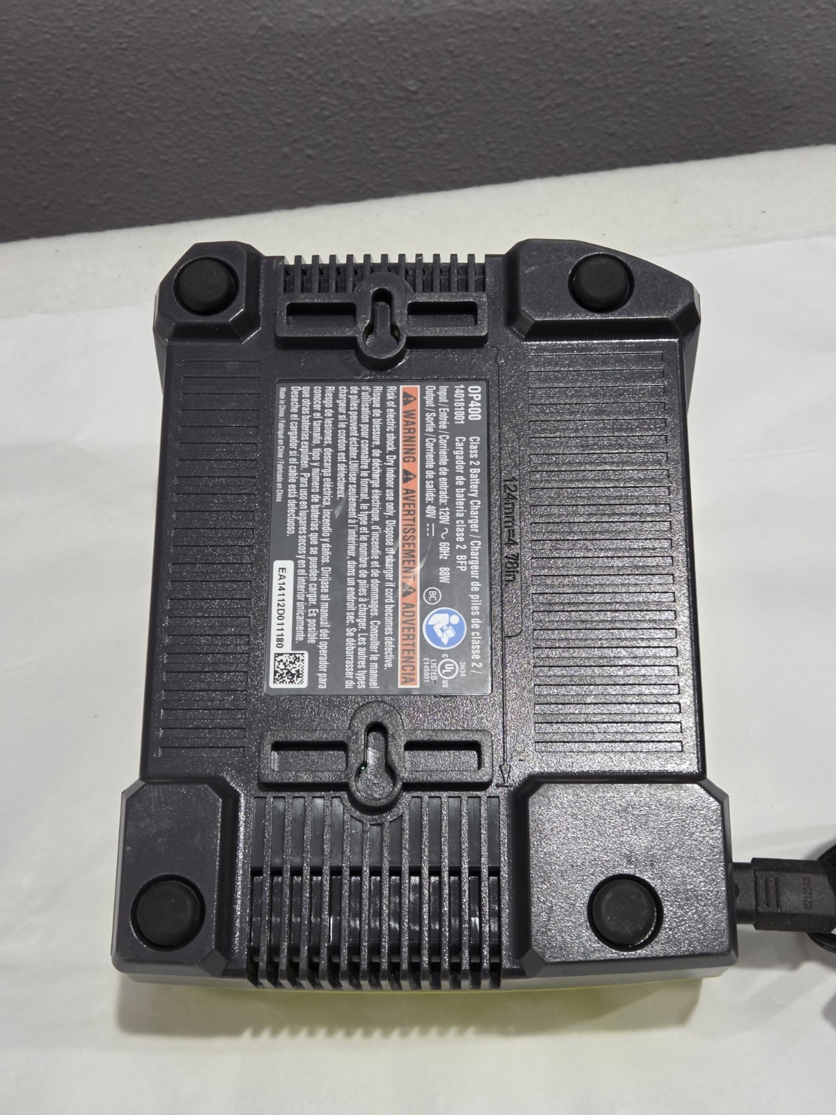 Ryobi 40V Lithium-Ion Rapid Charger OP400 Genuine Class 2 Battery Charger Tested
