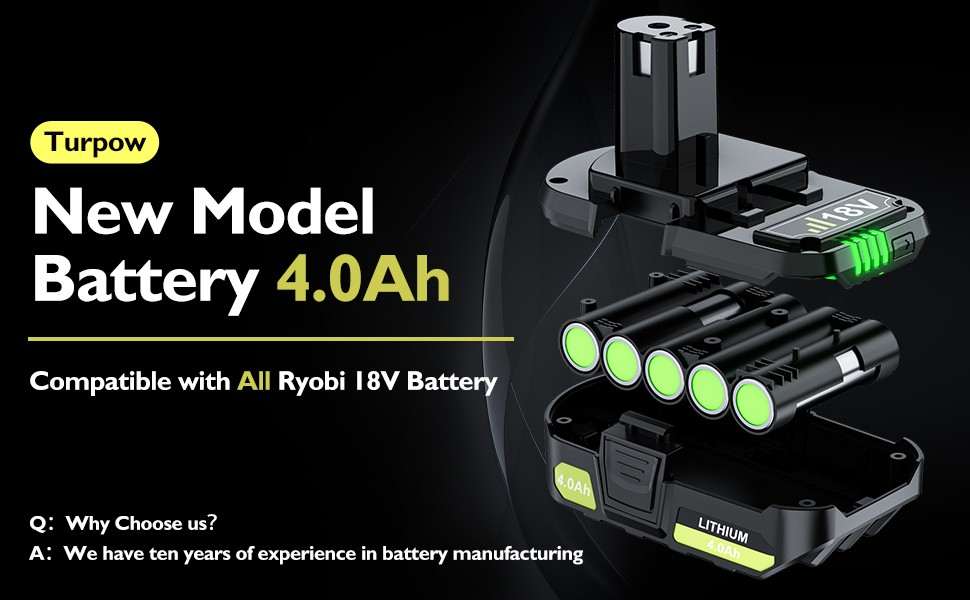 PBP003 Lithium Battery For RYOBI 18Volt P189 P108 Cordless Drill Power Tool