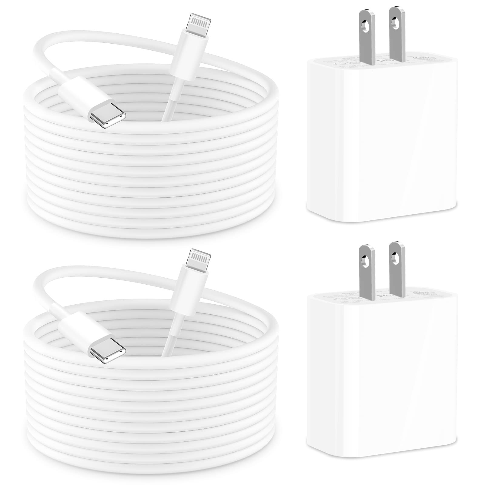 Mfi Certifiediphone 14 Charger Charging Rombica 2Pack 20W Pd Usb-C Power Wall