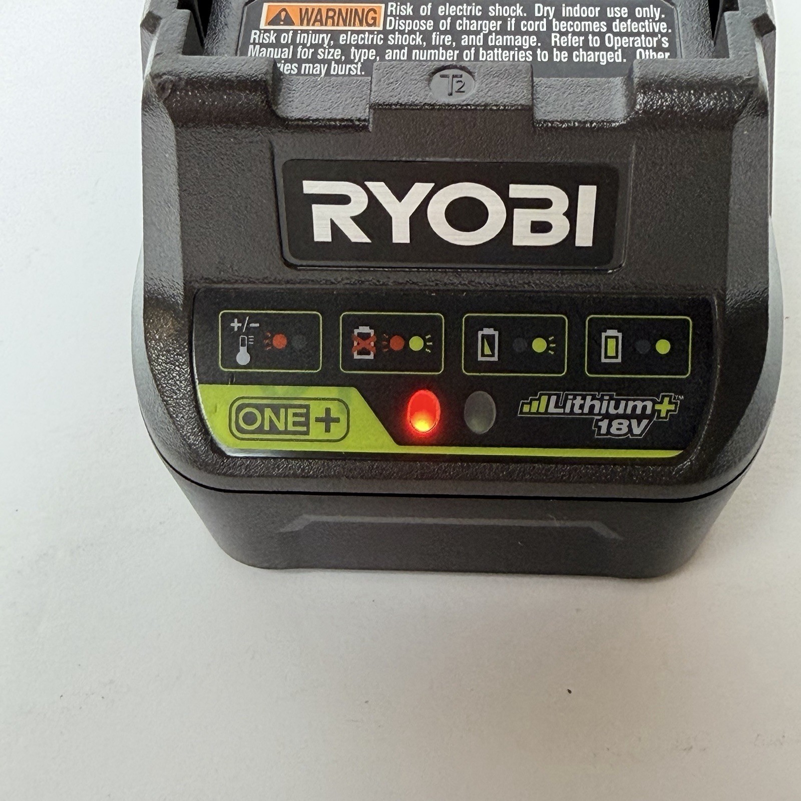 Ryobi P118B ONE+ 18V Lithium Ion Battery Charger 140350006 Gray Black