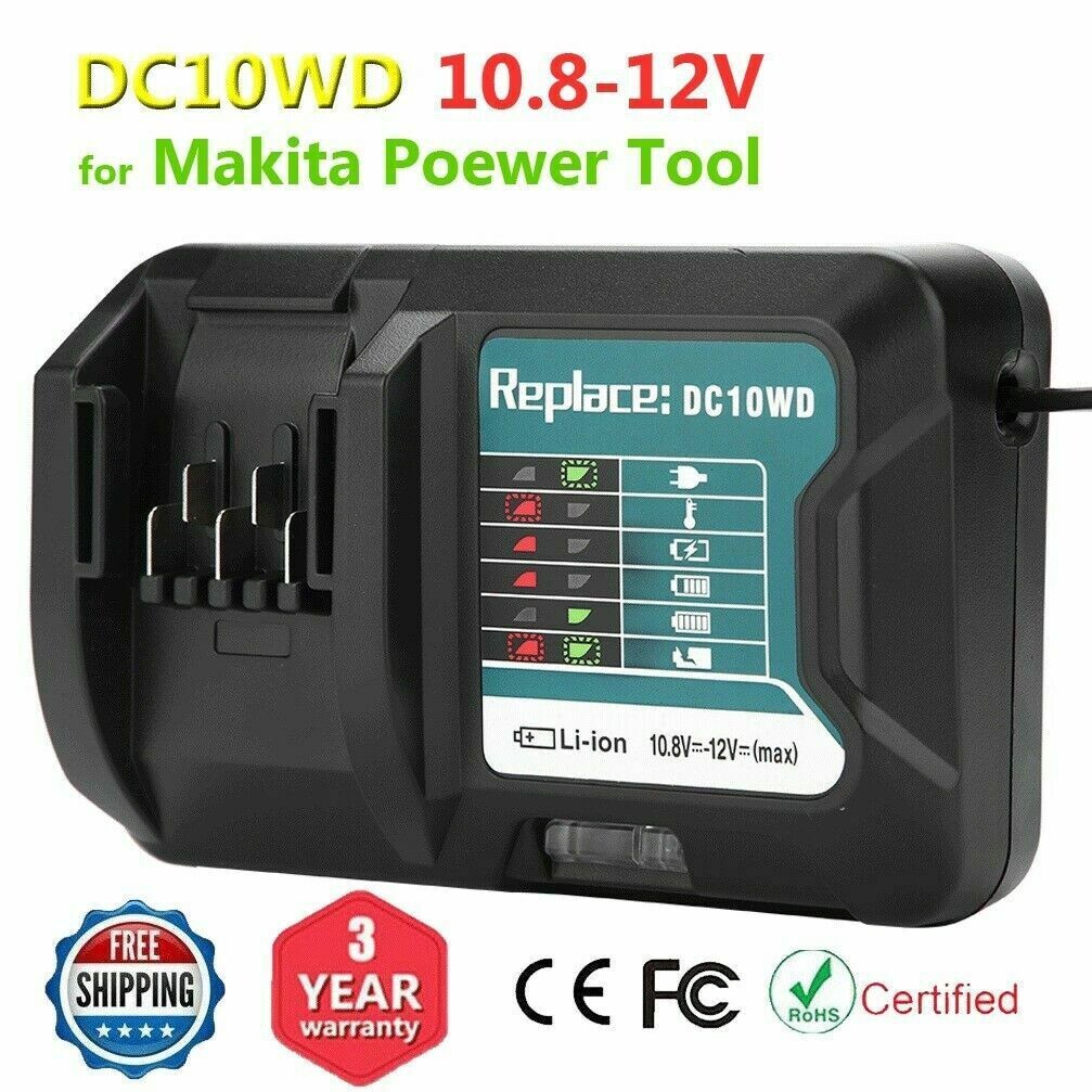 For Makita BL1021B BL1016 DC10WD DC10WC 10.8V 12V Battery Charger