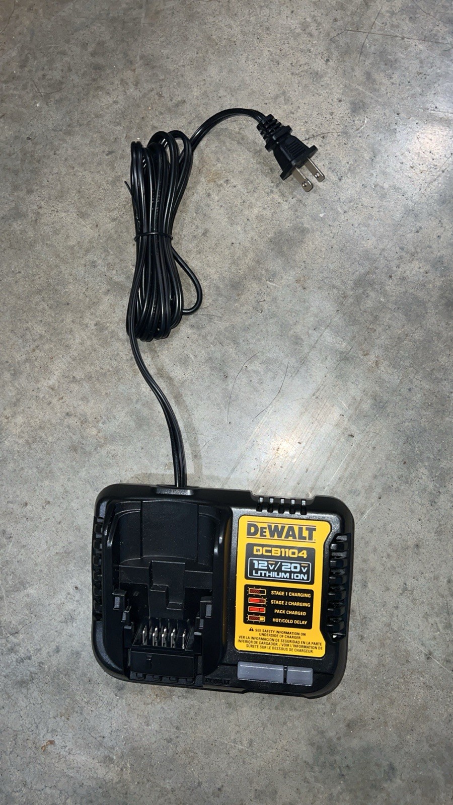 DEWALT DCB1104 12V/20V Lithium-Ion Battery Charger with Power Cord