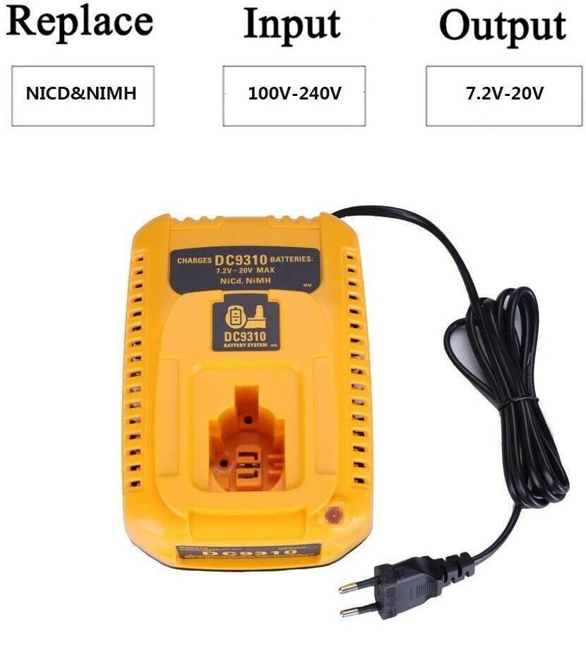 NEW DC9310 Charger 18 Volt for Dewalt 7.2V-18V XRP Battery NiCd/NiMh DC9096