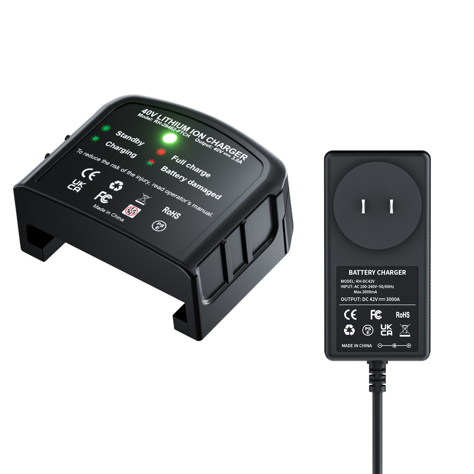 40V Charger For Greenworks G-MAX Lithium Battery 29472 29462 29252 20202 29282