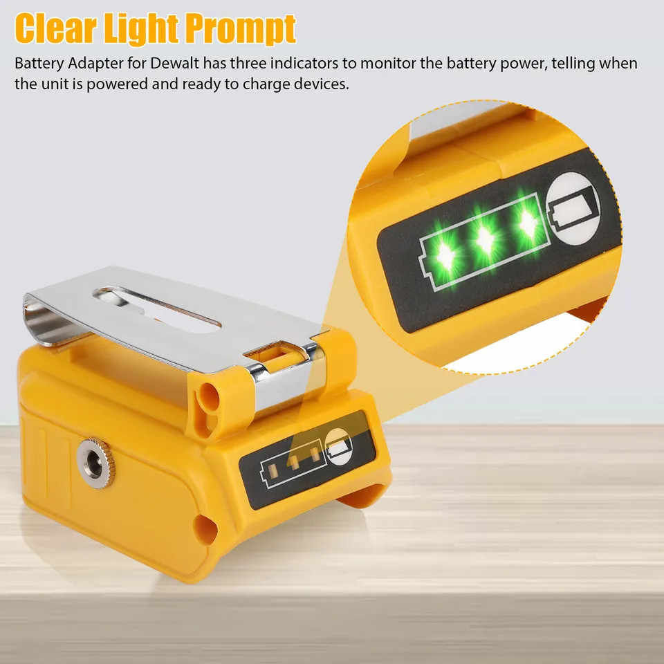 Battery Charger Adapter Power Source Converter for Dewalts DCB180 DCB205 18V US